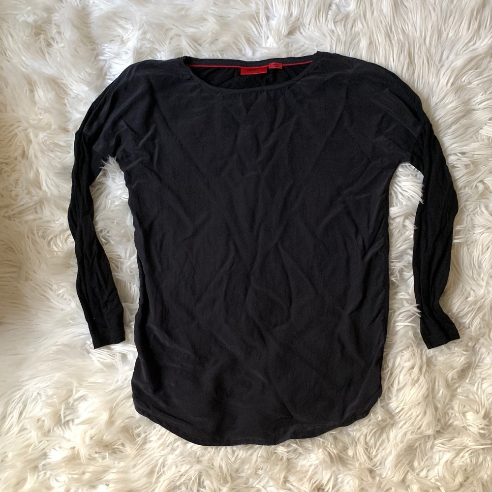 Hugo Boss Silk And Viscose Black Top